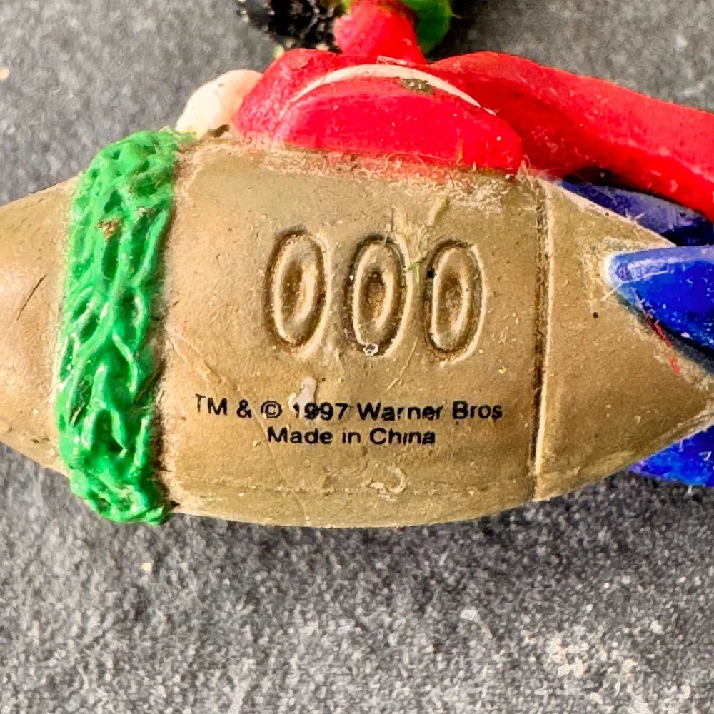 VTG 1997 Warner Bros Marvin the Martian Rocket‎ Ship Christmas Tree Ornament